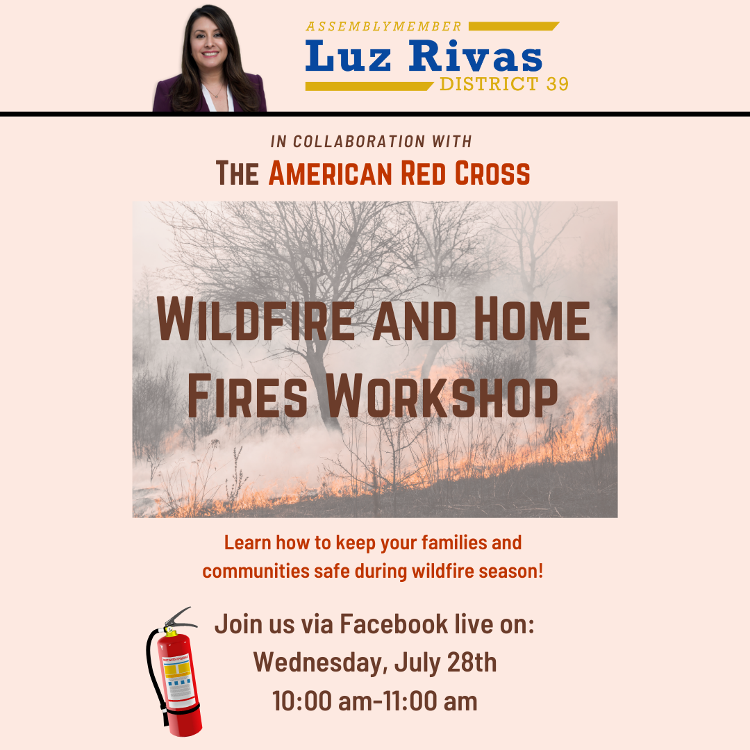 Wildfire and Home Fires Workshop - Learn how to keep your families and communities safe during wildfire season!