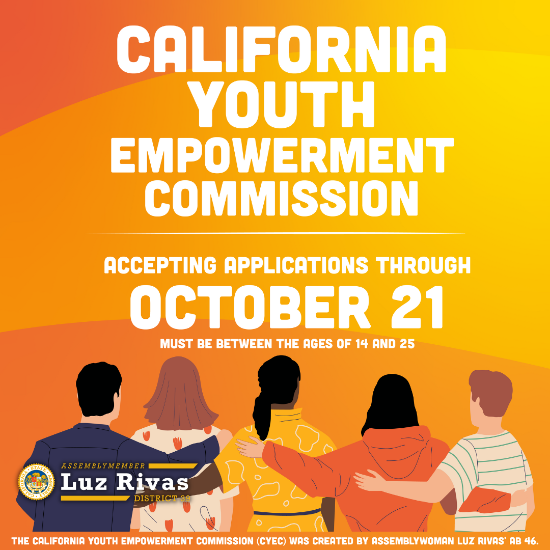 California Youth Empowerment Commission Applications are Now Open