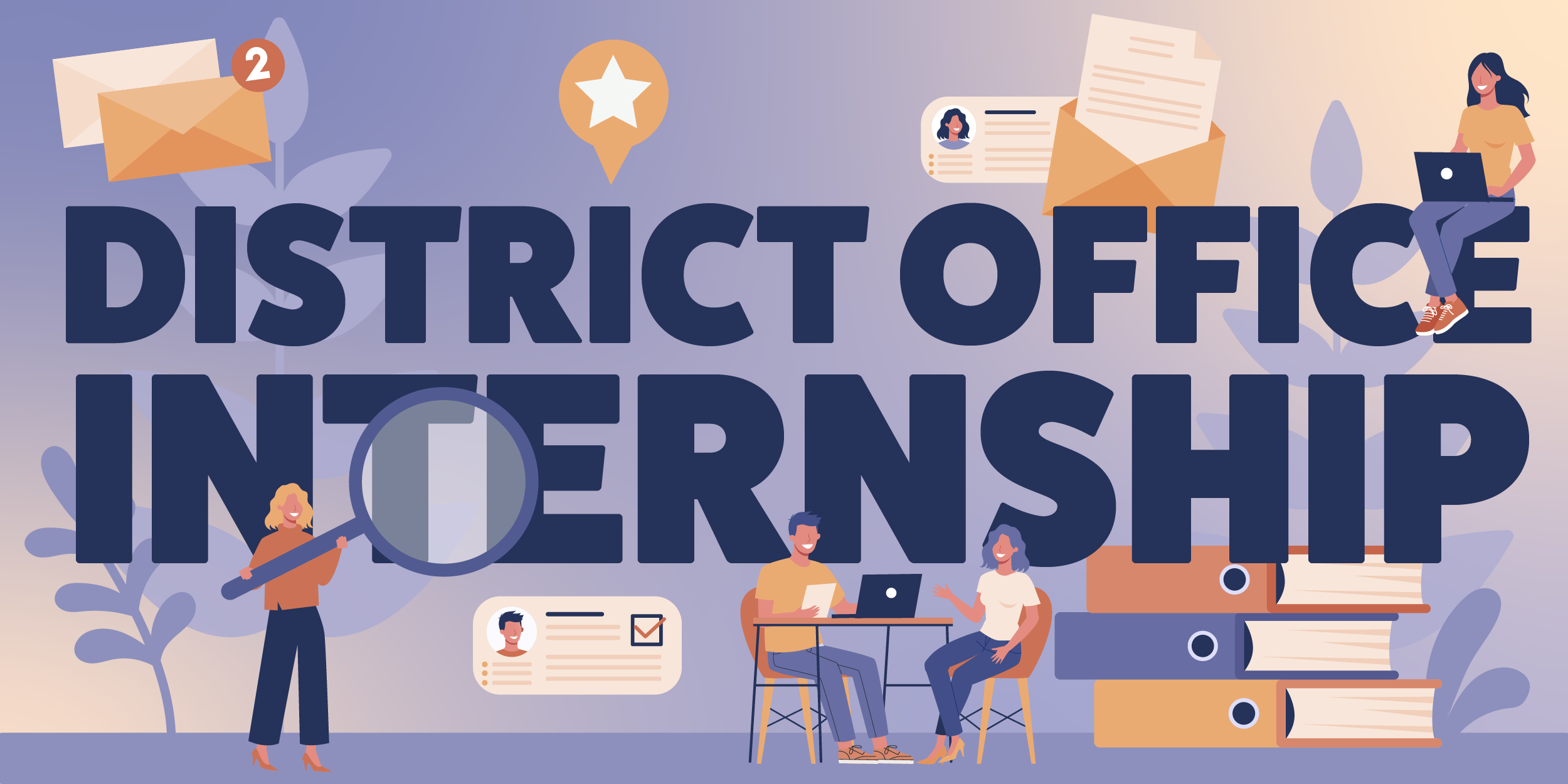 District Office Internship - illustration of office workers