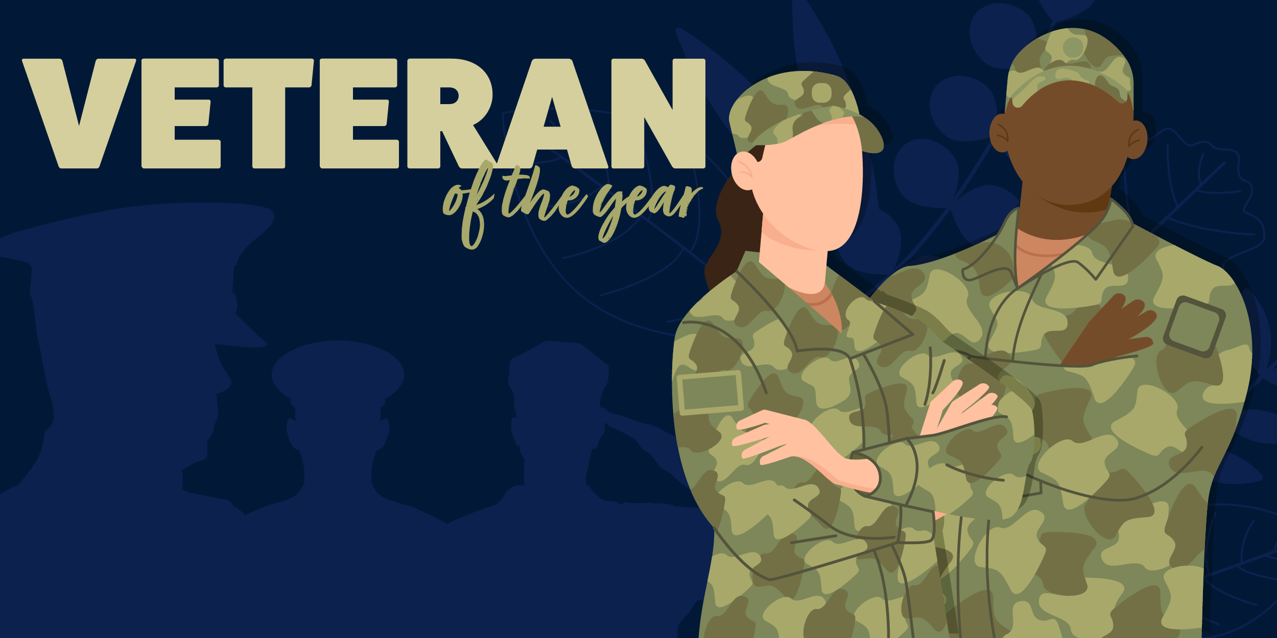Veteran of the Year - illustration of soldiers
