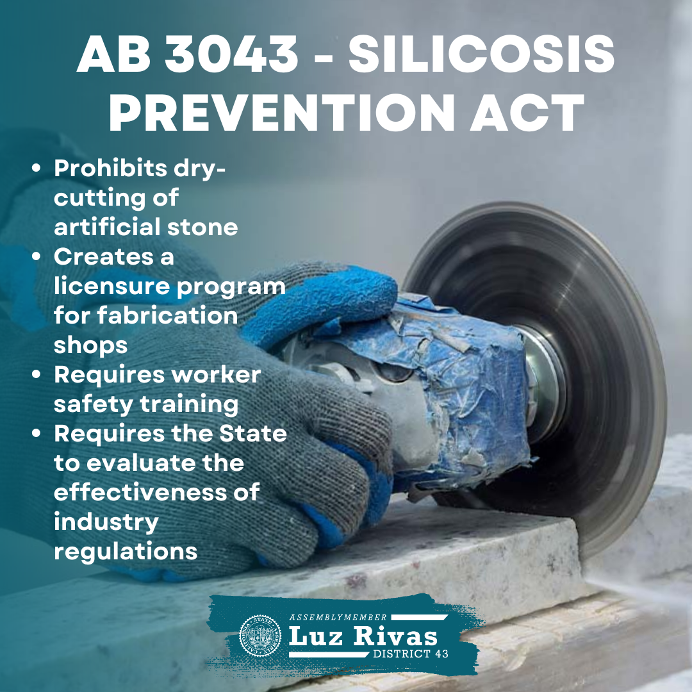 AB 3043: Silicosis Prevention Act