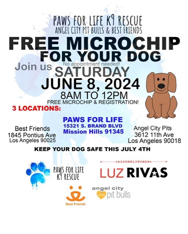 Free Microchip Pet Event with Paws for Life – Saturday, June 8, 2024