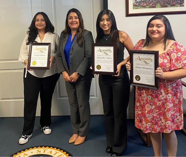 Recipients of AD 43’s California Latino Legislative Caucus and Women in California Leadership Minerva Scholarships