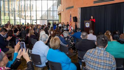 Assemblywoman Celeste Rodriguez and guests at Community Swearing-In Ceremony