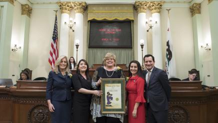 Assemblymember Rivas honored Cynthia Sower as 2019 Woman of the Year for the 39th Assembly District.