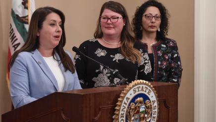 Assemblywoman Luz Rivas Speaking at Press Conference on Hidden Homeless with Assemblymember Tasha Boerner Horvath and Assemblywoman Gonzalez